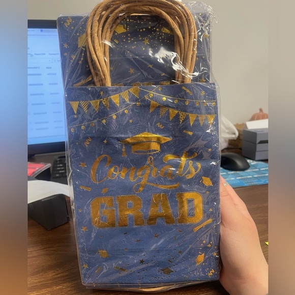 Congrats Grad Blue and Gold Gift Bag - Picture 1 of 1